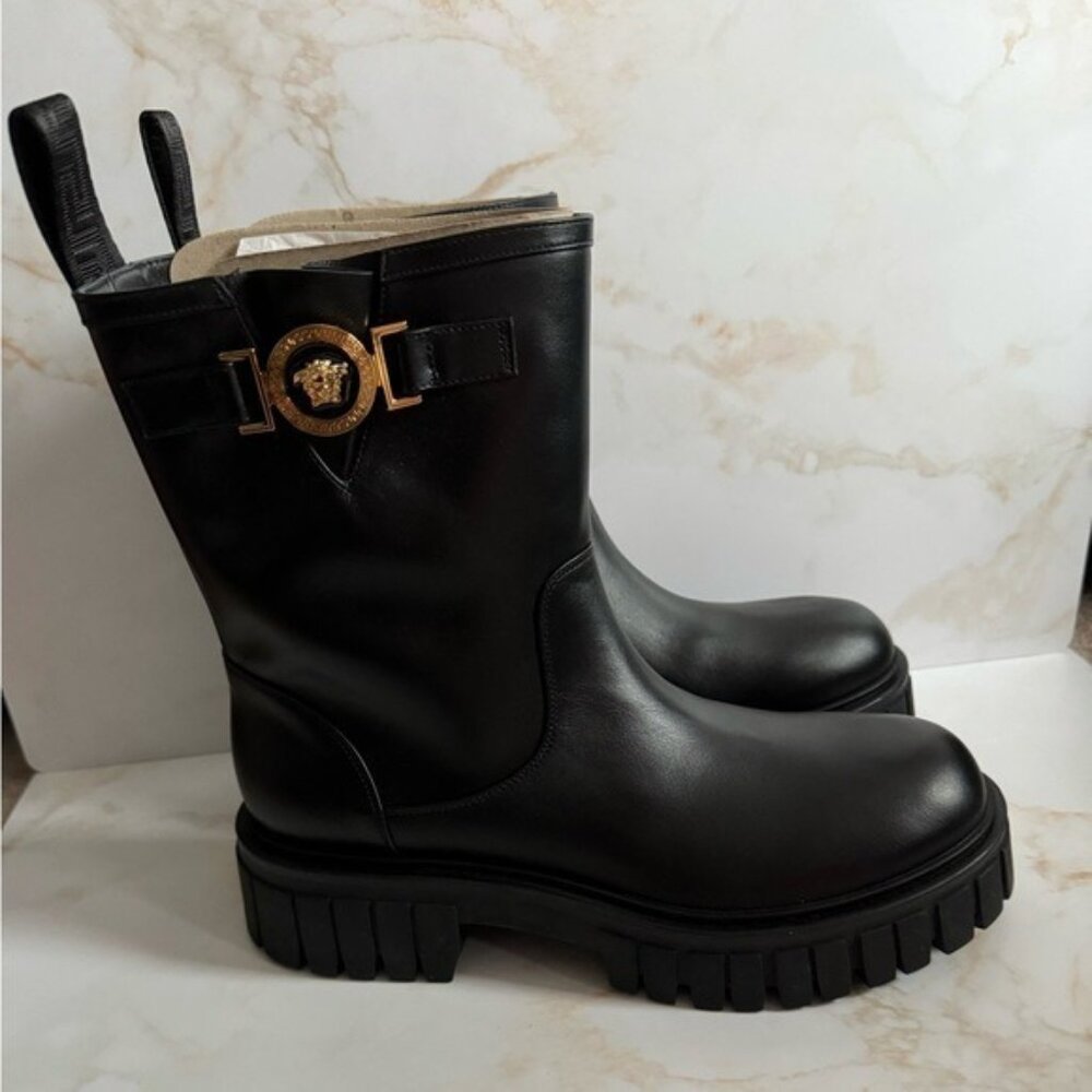 Versace Medusa Logo Boots